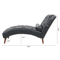 Stylish Upholstered Chaise Lounge Chair for Living Room, Bedroom, and Office - Modern Recliner with Soft Fabric and Elegant Design