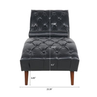 Stylish Upholstered Chaise Lounge Chair for Living Room, Bedroom, and Office - Modern Recliner with Soft Fabric and Elegant Design