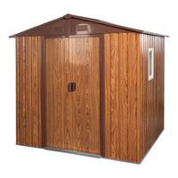 6ft x 6ft Outdoor Metal Storage Shed with Metal Floor & Window for Garden, Tools, & Equipment