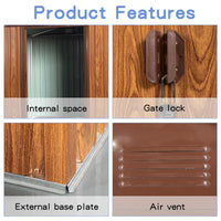 6ft x 6ft Outdoor Metal Storage Shed with Metal Floor & Window for Garden, Tools, & Equipment