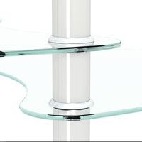 Transparent Oval Glass Coffee Table with Stainless Steel Legs - Modern 3-Layer Tea Table for Living Room Elegance