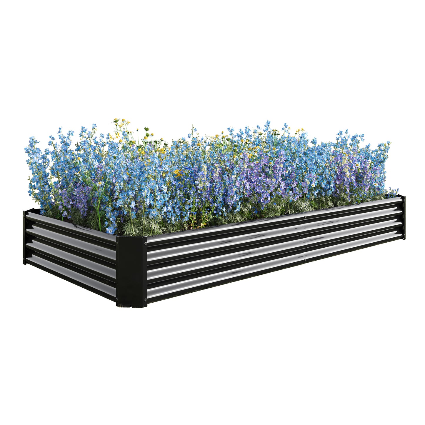 Large Raised Garden Bed Kit - Metal Raised Bed Garden For Flower Planters, Vegetables Herb