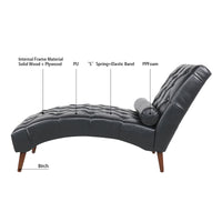 Stylish Upholstered Chaise Lounge Chair for Living Room, Bedroom, and Office - Modern Recliner with Soft Fabric and Elegant Design