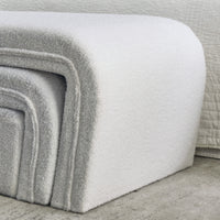 46 Modern Upholstered Nesting Bench Set - 4 Cozy Teddy Fabric Benches for Living Room, Entryway, or Bedroom