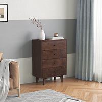 Solid Wood Spray-Painted Dresser Buffet Server Console Table with Retro Round Handles for Dining Room, Living Room & Kitchen, Auburn Finish