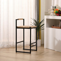 Set of 2 Counter Height Bar Stools with Back Paper Rope Woven Dining Chairs for Kitchen and Home