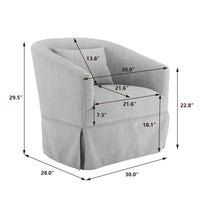360-degree Swivel Accent Armchair Linen Blend  BLACK