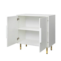 Modern Sideboard Buffet Cabinet with 2 Doors Storage for Living Room Dining Room Entryway White