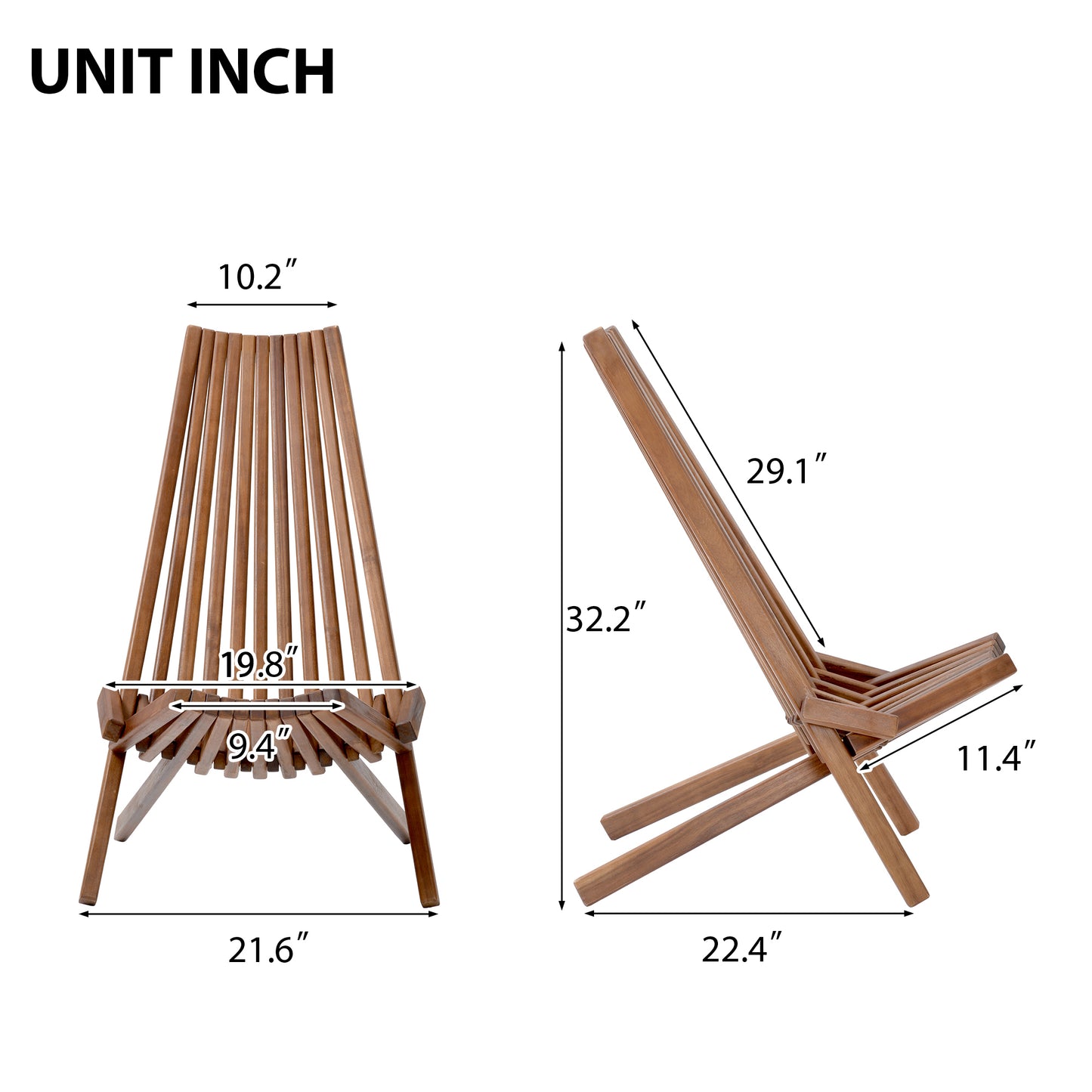 Portable Folding Wooden Chair for Outdoor and Indoor Use Lightweight and Stylish Design