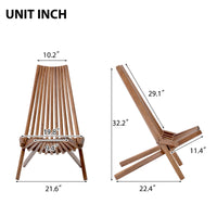 Portable Folding Wooden Chair for Outdoor and Indoor Use Lightweight and Stylish Design