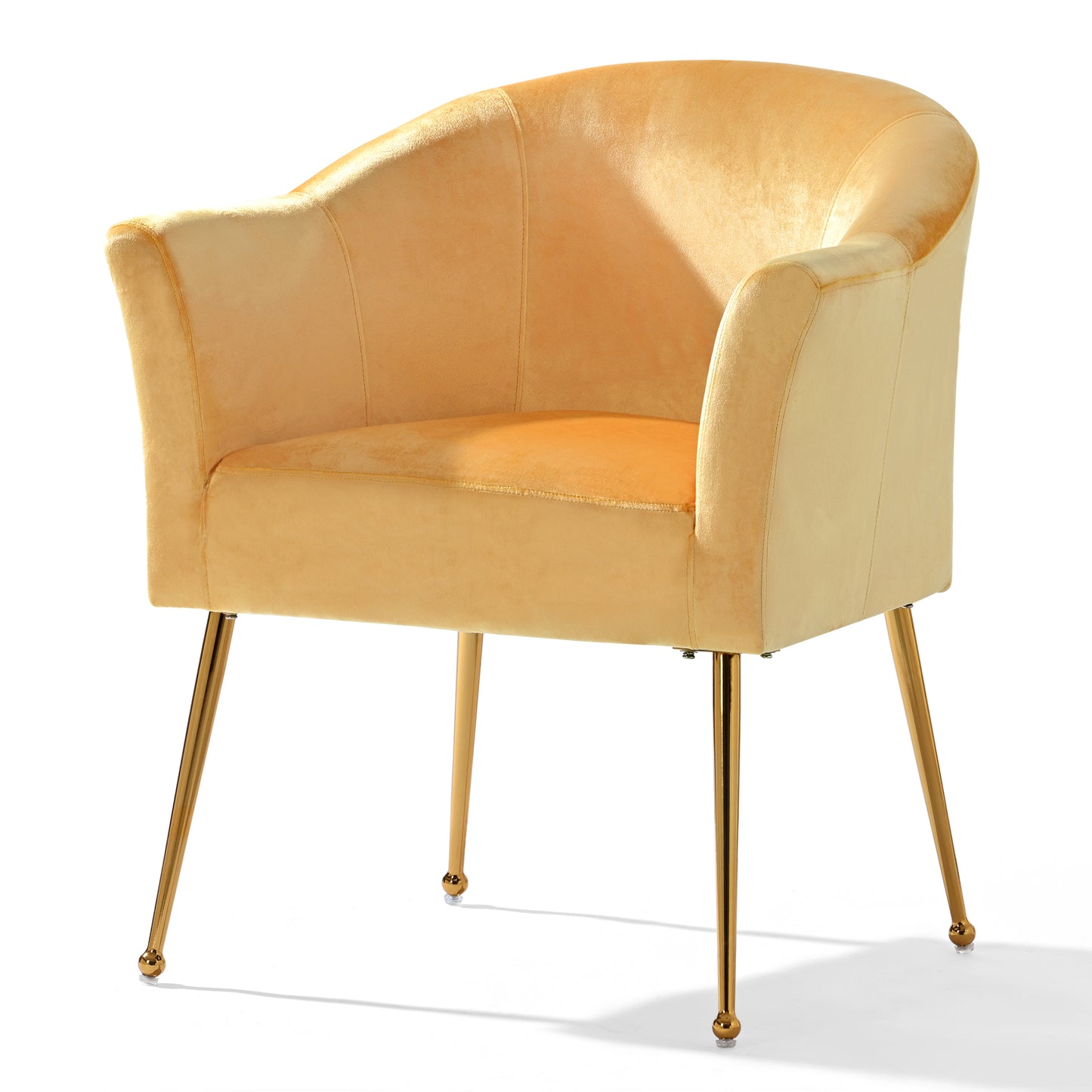 Velvet Accent Chair with Wood Frame Modern Armchair Club Chair Gold Metal Legs for Living Room Bedroom Office