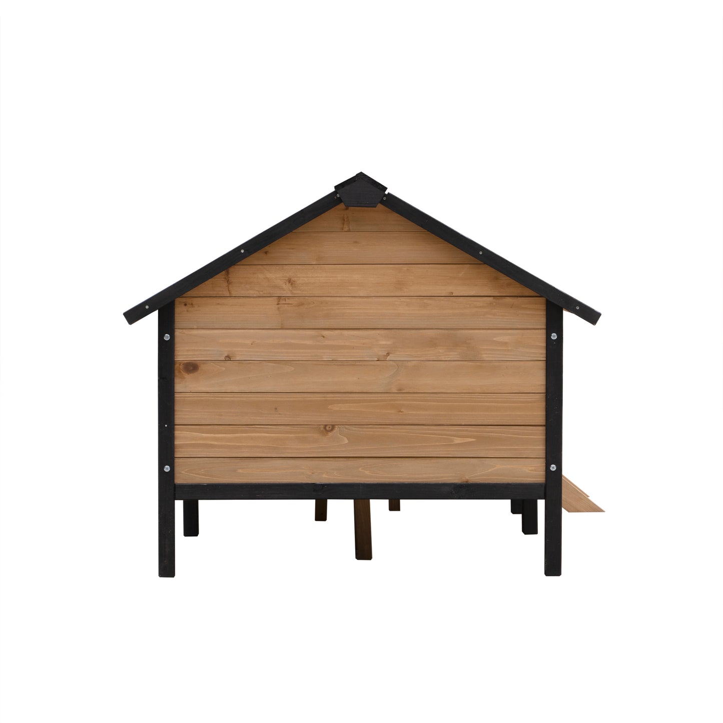 Outdoor Large Wooden Dog Kennel with Porch - Stylish Cabin House Design for Pets, Durable and Weatherproof