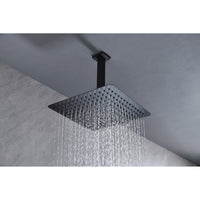 High Pressure Rain Shower Head - Ultra-Thin 304 Stainless Steel Waterfall Showerhead with Self-Clean Nozzles for Full Body Coverage