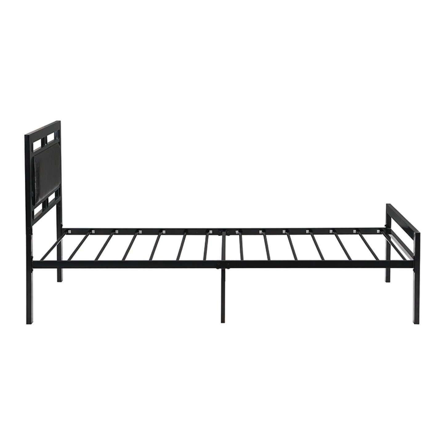 Sturdy Twin Size Metal Bed Frame - Modern Black Design for Stylish Bedroom Comfort