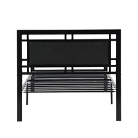 Sturdy Twin Size Metal Bed Frame - Modern Black Design for Stylish Bedroom Comfort