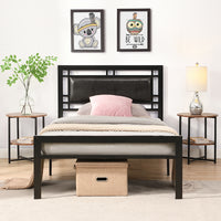 Sturdy Twin Size Metal Bed Frame - Modern Black Design for Stylish Bedroom Comfort