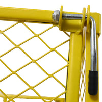 Heavy-Duty Steel Garden Cart with Removable Sides, 3 cu ft Capacity, 550 lb Weight Limit, Yellow