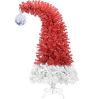 6FT Hinged Artificial Christmas Tree - Bendable Santa Hat Style, 1250 Lush Branch Tips, 300 LED Lights, Holiday Decor for Xmas Celebrations