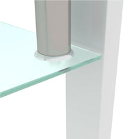 Modern Clear White Coffee Table - Stylish Center Table for Living Room, Contemporary Side Table Furniture