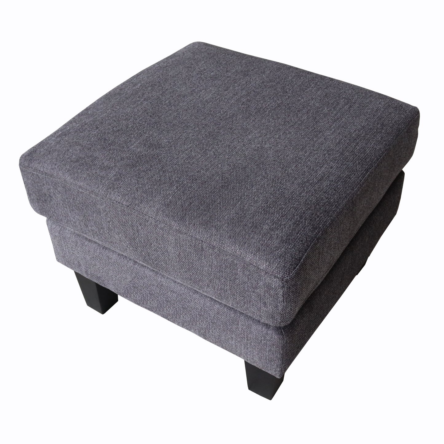 Modern Dark Grey Fabric Ottoman for Living Room, Bedroom, and Entryway – Stylish Storage Solution & Comfortable Footrest