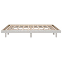 Modern Design Queen Floating Platform Bed Frame for White Washed Color