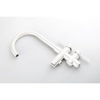 Freestanding Tub Filler Faucet - Floor Mount High Flow Shower Mixer, Swivel Gooseneck Spout & Handheld Showerhead