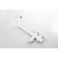 Freestanding Tub Filler Faucet - Floor Mount High Flow Shower Mixer, Swivel Gooseneck Spout & Handheld Showerhead