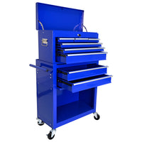 High Capacity Rolling Tool Chest with Wheels, 8-Drawer Storage Cabinet, Heavy-Duty Tool Organizer, Blue Tool Box on Wheels
