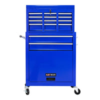 High Capacity Rolling Tool Chest with Wheels, 8-Drawer Storage Cabinet, Heavy-Duty Tool Organizer, Blue Tool Box on Wheels