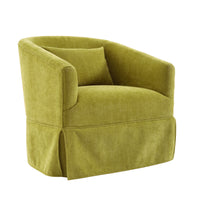 360-degree Swivel Accent Armchair Linen Blend FRUIT GREEN