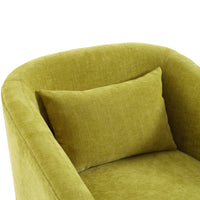 360-degree Swivel Accent Armchair Linen Blend FRUIT GREEN