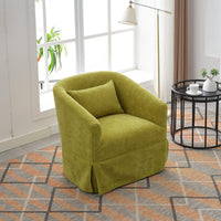 360-degree Swivel Accent Armchair Linen Blend FRUIT GREEN