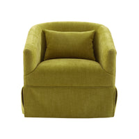360-degree Swivel Accent Armchair Linen Blend FRUIT GREEN