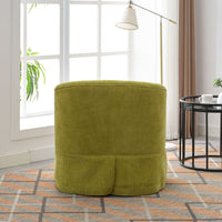360-degree Swivel Accent Armchair Linen Blend FRUIT GREEN