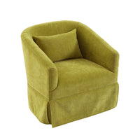 360-degree Swivel Accent Armchair Linen Blend FRUIT GREEN