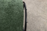 Chenille Fabric Swivel Accent Armchair Barrel Chair With Black Powder Coating Metal Ring,Green