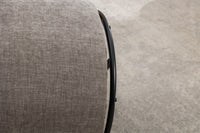 Chenille Fabric Swivel Accent Armchair Barrel Chair With Black Powder Coating Metal Ring,Gray