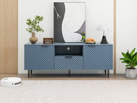 TV Stand with Solid Iron Feet Modern TV Console Table for Living Room Bedroom Storage Entertainment Center