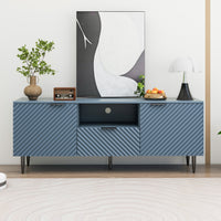 TV Stand with Solid Iron Feet Modern TV Console Table for Living Room Bedroom Storage Entertainment Center