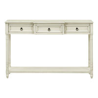 Console Table Sofa Table With Drawers For Entryway With Projecting Drawers And Long Shelf