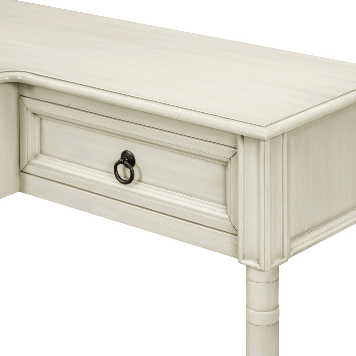 Console Table Sofa Table With Drawers For Entryway With Projecting Drawers And Long Shelf