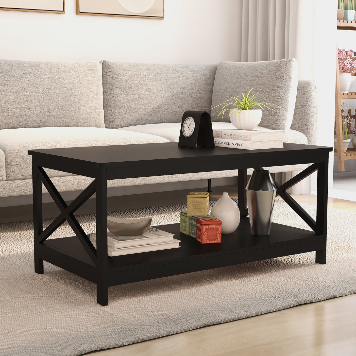 Coffee Table End Table Color Black