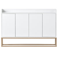 Modern Sideboard Elegant Buffet Cabinet Large Storage Space for Dining Room Entryway White