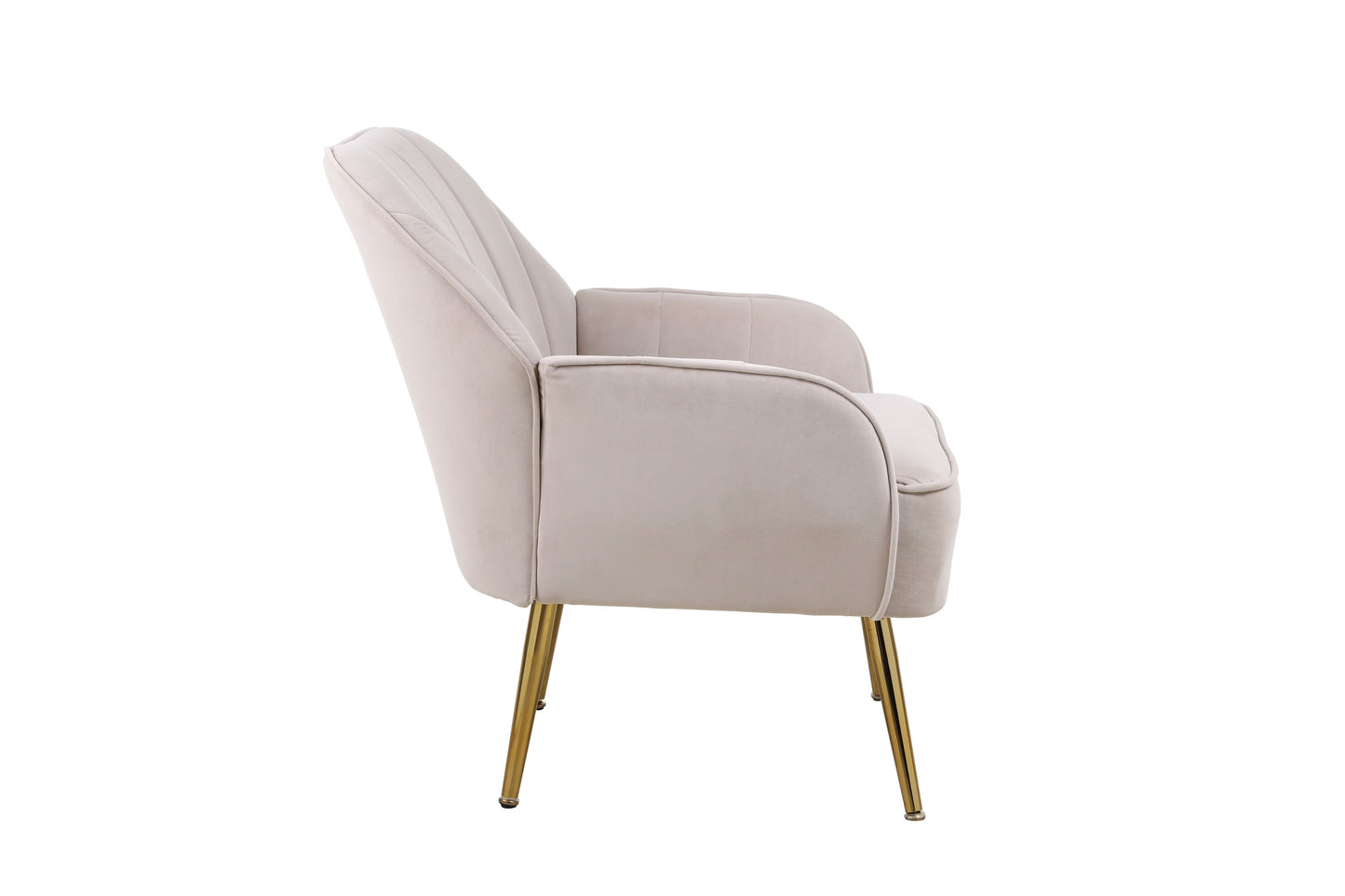 Modern Mid Century Velvet Sherpa Armchair for Living Room Bedroom Office Easy Assembly Beige