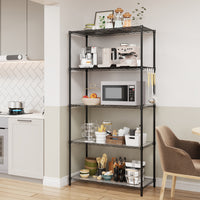 5 Tier Heavy Duty Wire Shelving Unit 72 Inch Height Adjustable Storage Rack for Kitchen Garage Office Organization
