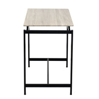 TREXM 5-Piece Compact Bar Table Set with Table and Stools - Modern Industrial Design, Space-Saving Furniture for Dining Room and Breakfast Nook (OAK)