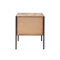 Set of 2 Industrial Style Nightstands Modern End Tables with Storage for Bedroom Living Room