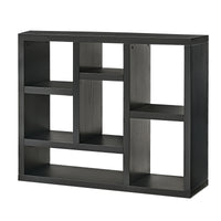 Open Wooden Shelf Bookcase Freestanding Display Storage Cabinet with 7 Cube Spaces for Living Room Entryway Storage