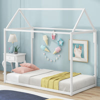 Metal House Shape Platform Bed, twin