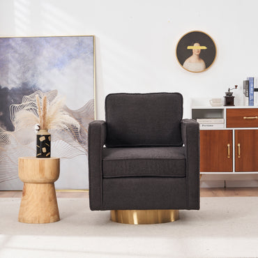 Modern 360 Degree Swivel Barrel Chair for Living Room Accent Small Armchair for Nursery Office Bedroom Hotel